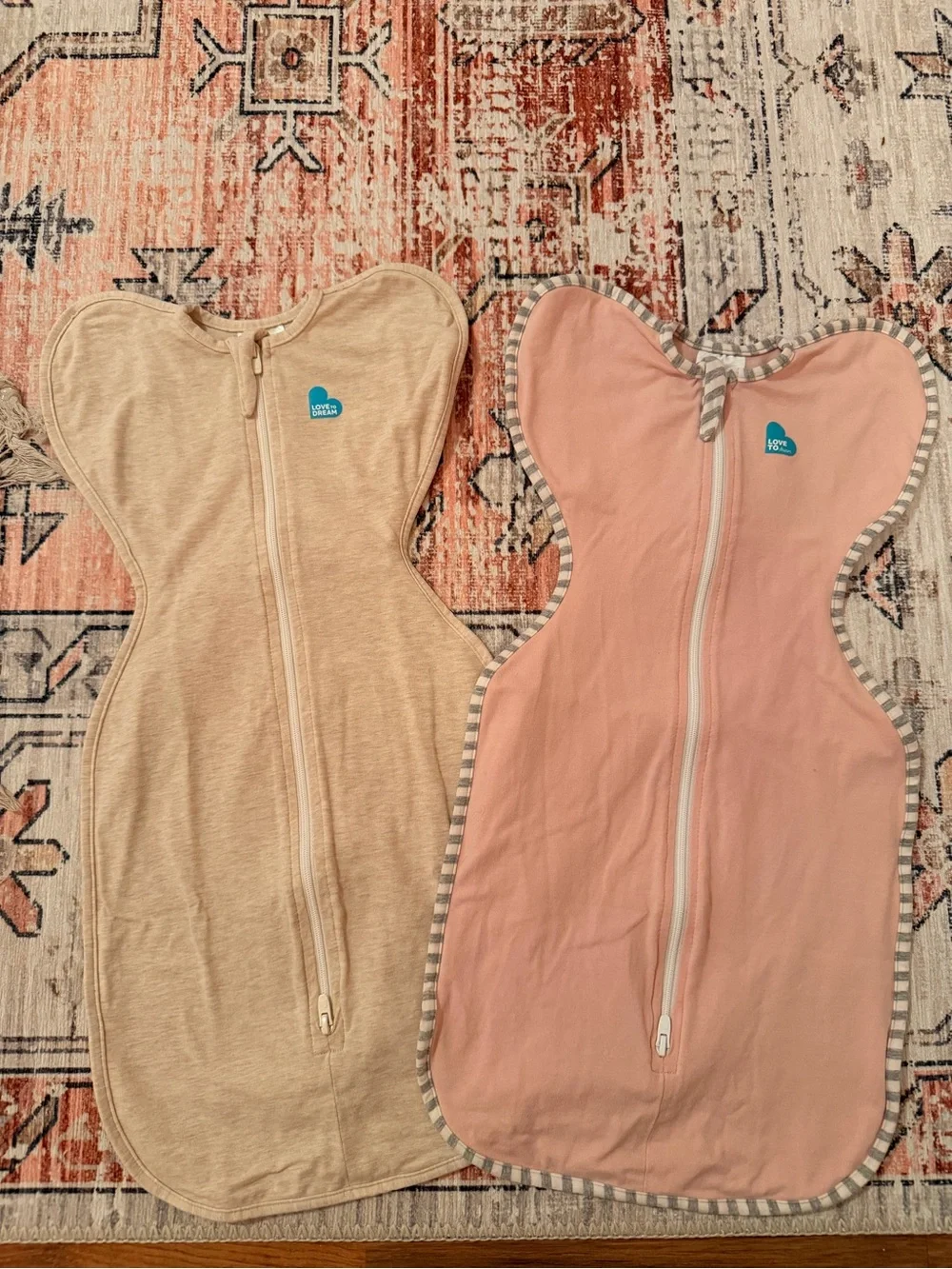Love to dream 2-Pack Sleep Sacks in Pink & Beige